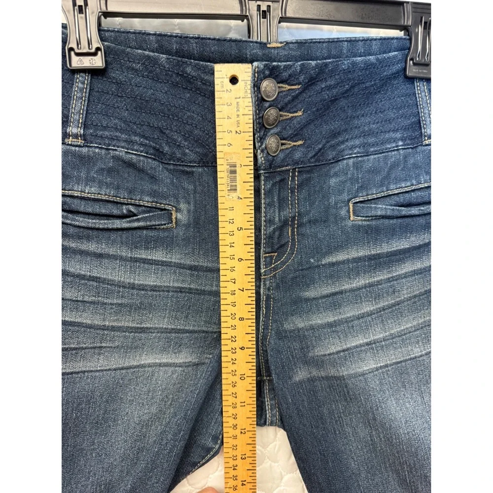 Jessica Simpson Womens Blue Wash Denim‎ Flare Jeans Button Fly SIze 30/10